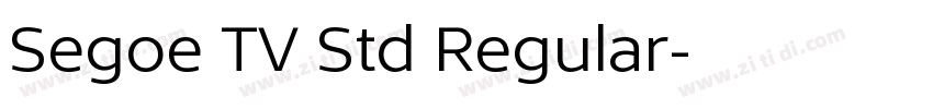 Segoe TV Std Regular字体转换
